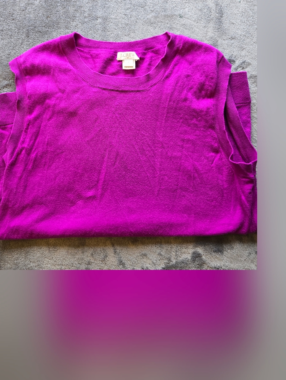 J.Crew Purple Knit 100% Cotton Tank Sizs Small
